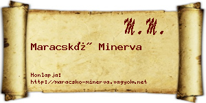 Maracskó Minerva névjegykártya